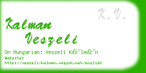 kalman veszeli business card